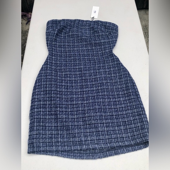 Pretty Garbage Cut Out Strapless Tweed Mini Dress Size Small - Picture 3 of 10